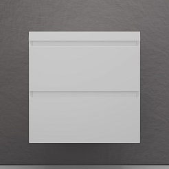 Style Line Тумба с раковиной Манхэттен 60 Plus подвесная эмаль белая матовая – фотография-2